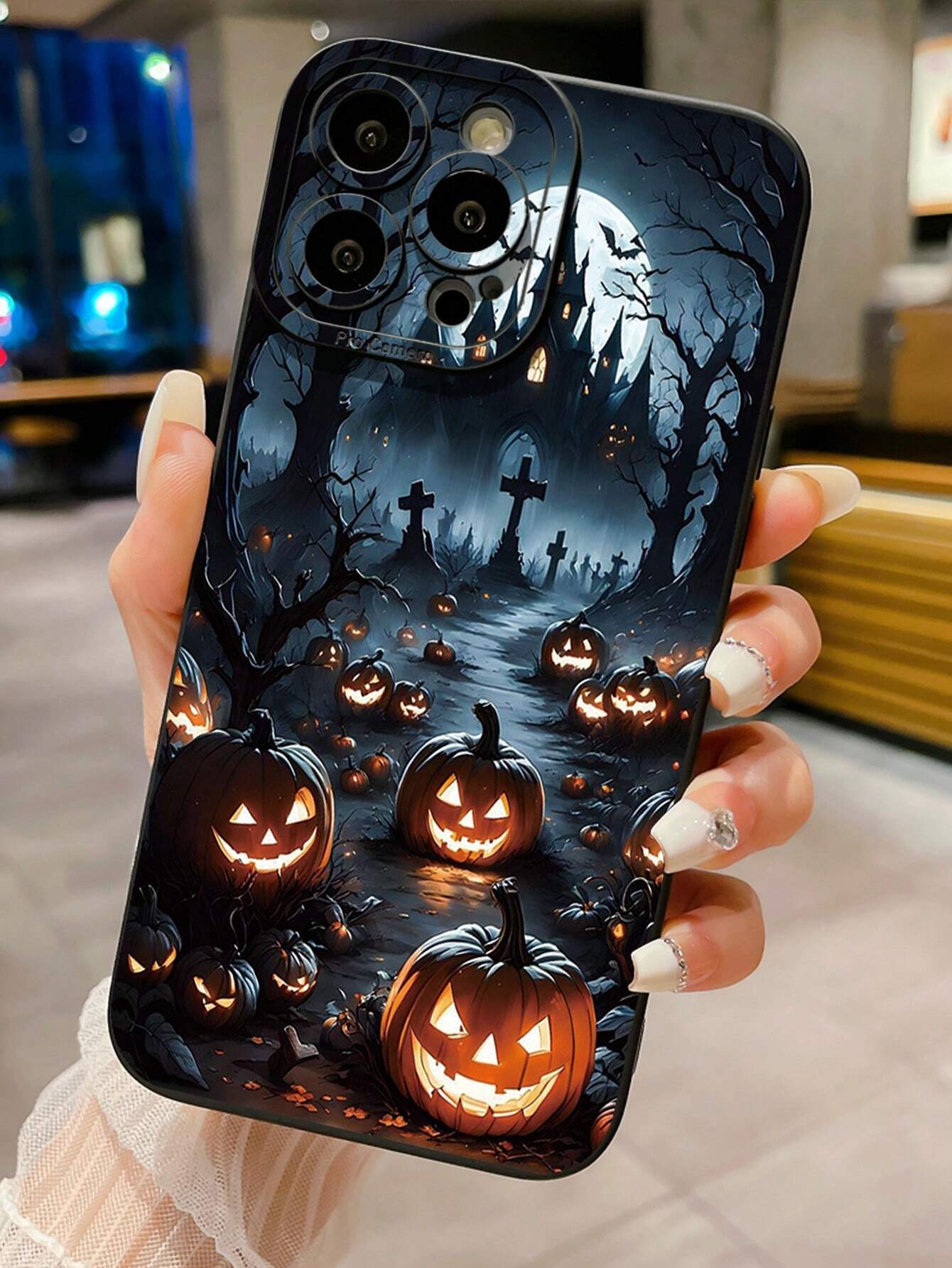 Pumpkin Castle Halloween Shockproof Phone Case Compatible With Iphone